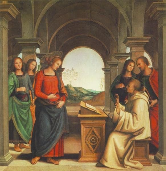 The vision of St. Bernard — Pietro Perugino