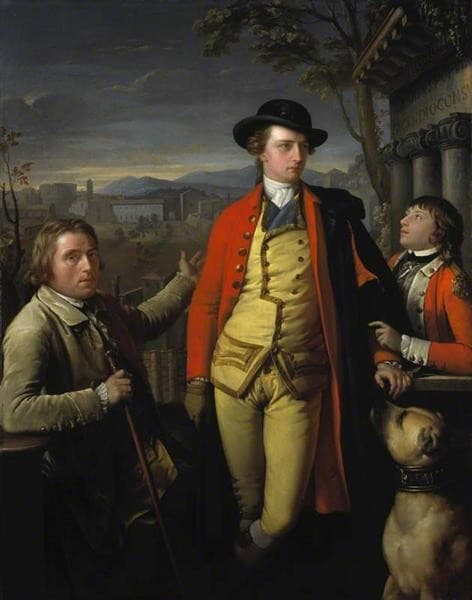 Douglas Hamilton, 8th Duke of Hamilton and 5th Duke of Brandon, with Dr John Moore and Sir John Moore as a Young Boy — Gavin Hamilton