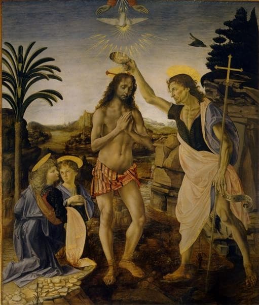 The Baptism of Christ — Andrea del Verrocchio