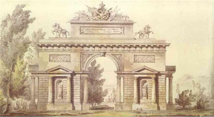 Design of a Triumphal Arch — Giacomo Quarenghi