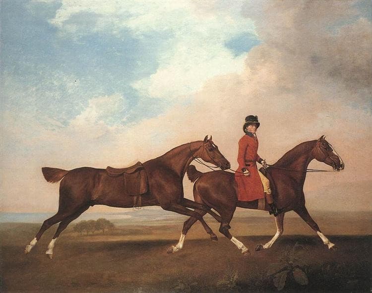 William Anderson with two saddle-horses — George Stubbs