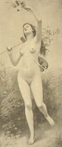Cigale, Nude Art — Chantron Alexandre-Jacques