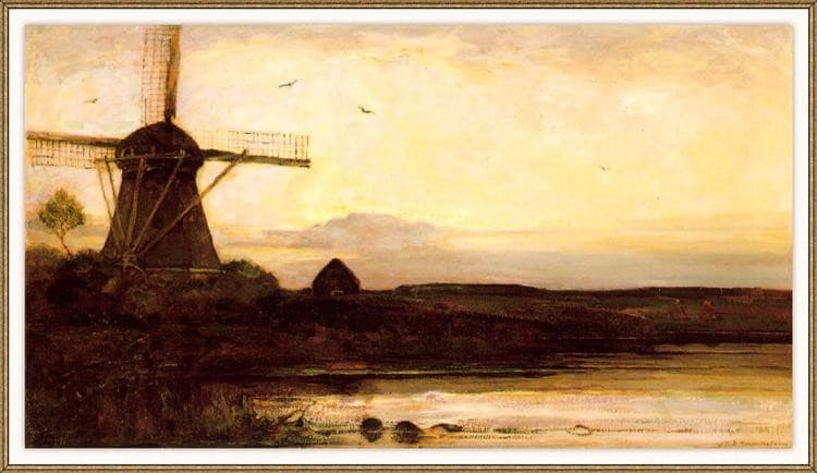 Mill in the evening — Piet Mondrian