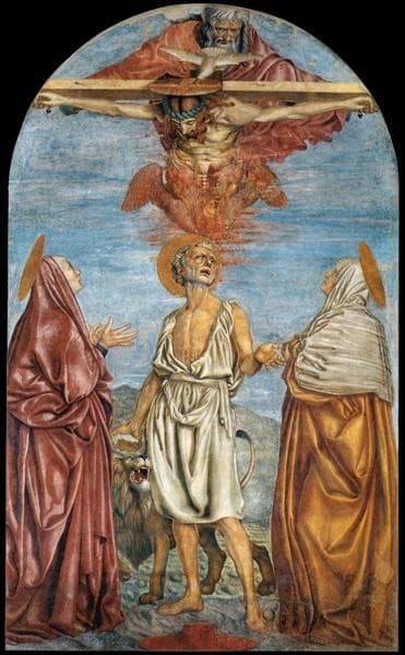 Holy Trinity with St. Jerome — Andrea del Castagno