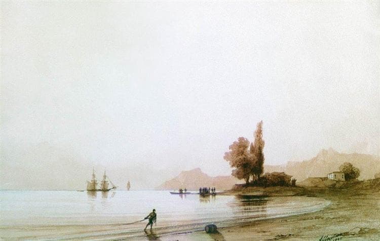 Вид на скалистый берег со стороны моря — Ivan Aivazovsky