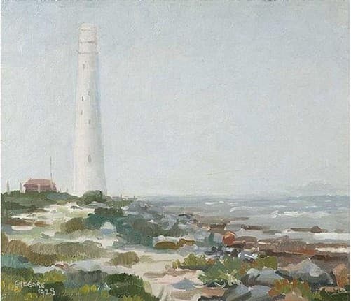 Kommetjie Lighthouse in the Mist — Gregoire Boonzaier