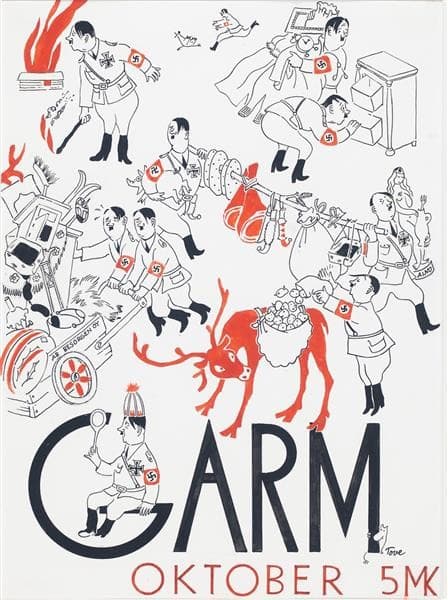 Cover of Garm Magazine, October 1944 — Tove Jansson