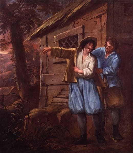 King Charles II at Whiteladies (King Charles II; Richard Penderel) — Isaac Fuller