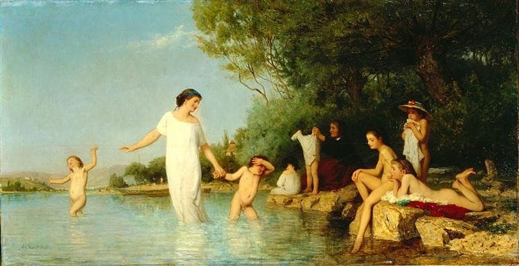 Bathers — Albert Anker