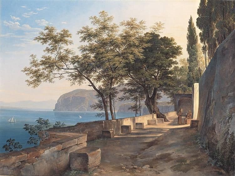 Terrace Of The Capuchin Monastery In Sorrento — Heinrich Reinhold