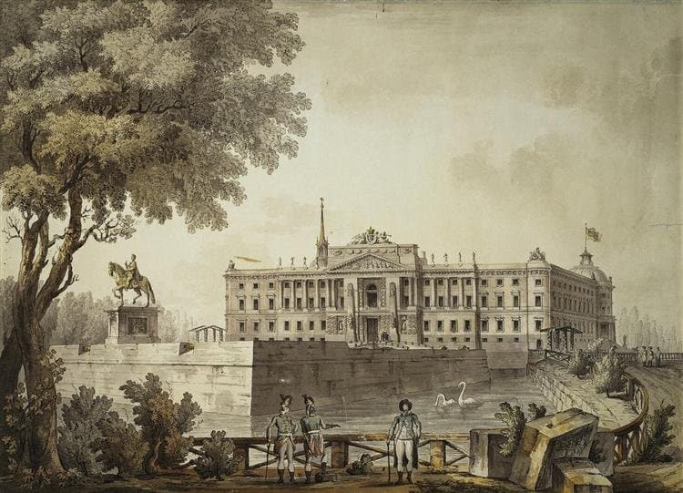 View of Saint Michael's Palace — Giacomo Quarenghi