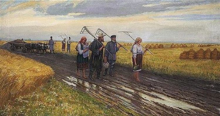 Going home after harvesting — Ivan Tvorozhnikov