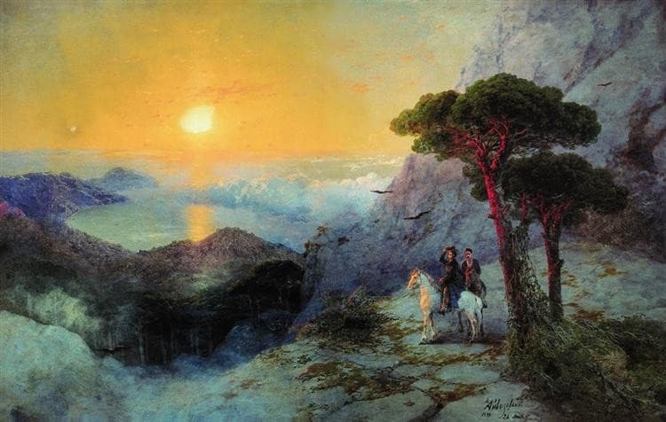 Пушкин на вершине Ай-Петри при восходе солнца — Ivan Aivazovsky