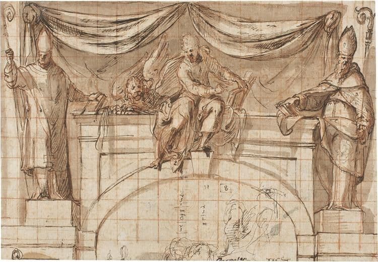 Design for the Decoration of the Front Wall of a Chapel — Carlo Urbino