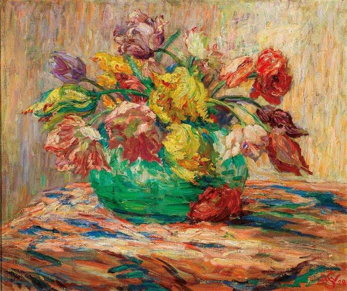 Vase with Tulips — Willy Schlobach