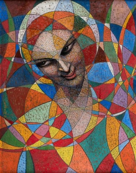 Spherical portrait - Hindu woman — Boleslas Biegas