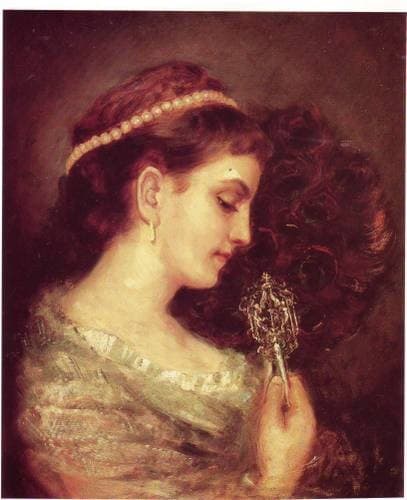 Lady with a Fan — Maurycy Gottlieb
