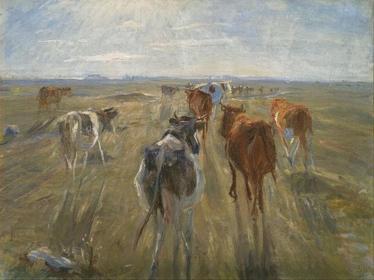 Long Shadows. Cattle on the Island of Saltholm — Theodor Philipsen