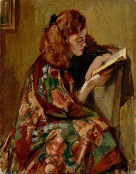 Reading girl — Magnus Enckell