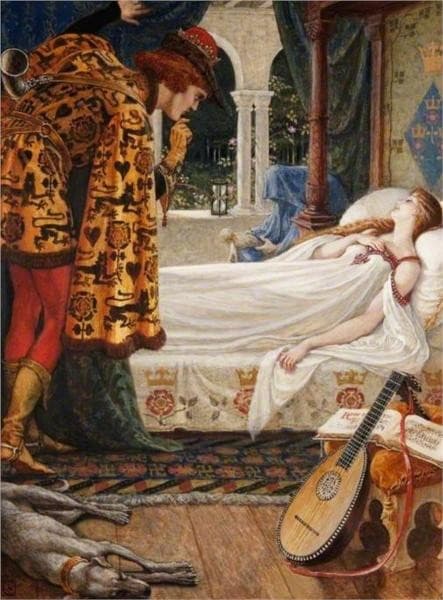 The Briar Rose (triptych, centre panel) — Walter Crane