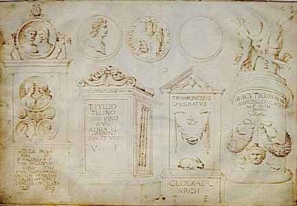 Album del Louvre, epigrafi e monete — Jacopo Bellini