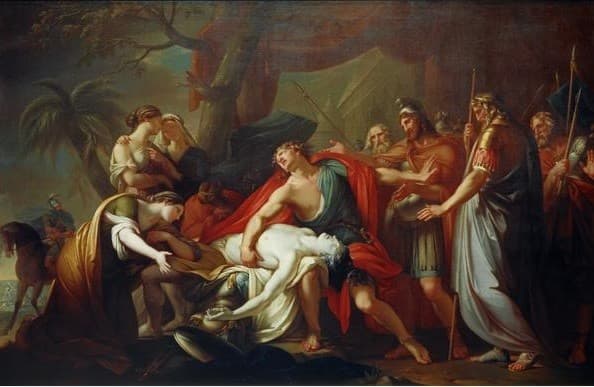 Achilles Lamenting the Death of Patroclus — Gavin Hamilton