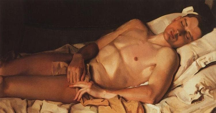 Naked Young Man (B. Snezhkovsky) — Konstantin Somov