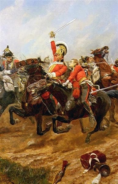 Life Guards Charging at the Battle of Waterloo — Richard Caton Woodville Jr.