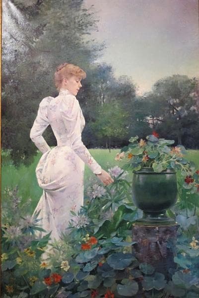 In the Flowers — Louise Abbéma
