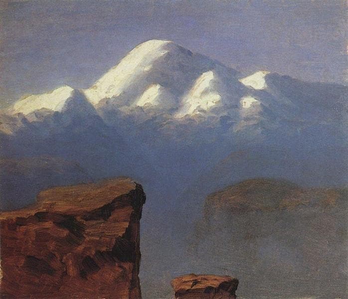 Вершина Эльбруса, освещенная солнцем — Arkhip Kuindzhi
