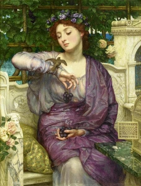 Lesbia and Her Sparrow — Sir Edward John Poynter