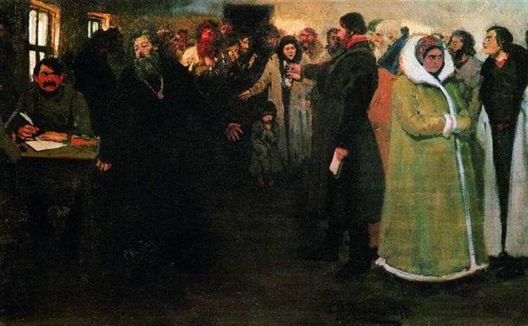 В волостном правлении — Ilya Repin