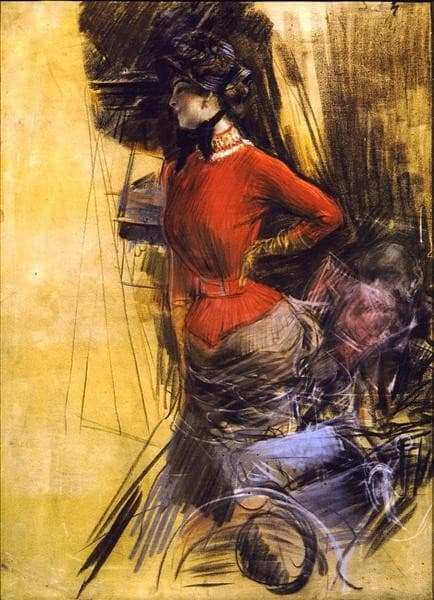 Lady in Red Coat — Giovanni Boldini