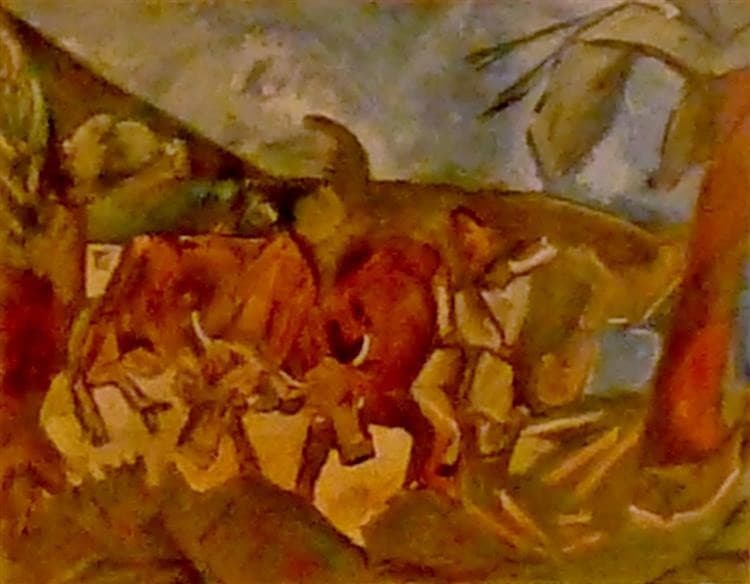 Vaches Dans Un Paysage — Max jacob