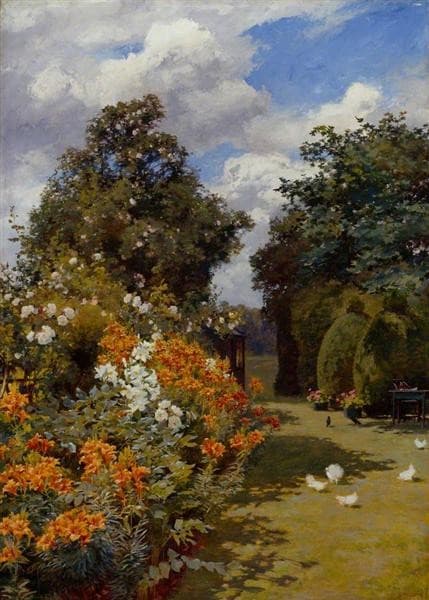 Orange Lilies, Broadway, Worcestershire — Alfred Parsons