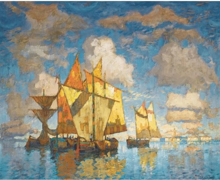 Fishing Boats in the Lagoon, Venice — Konstantin Gorbatov