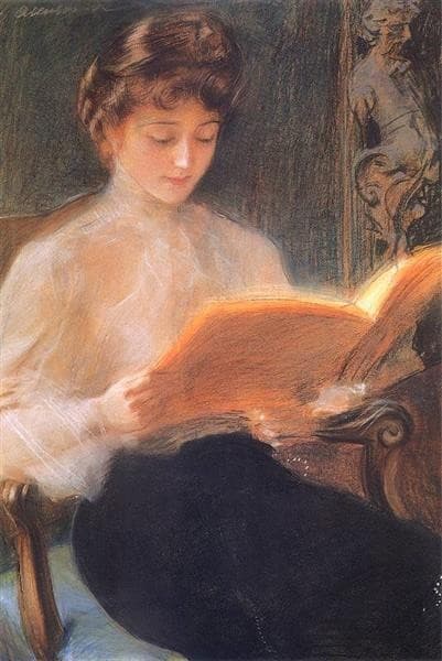 Reading Woman — Teodor Axentowicz