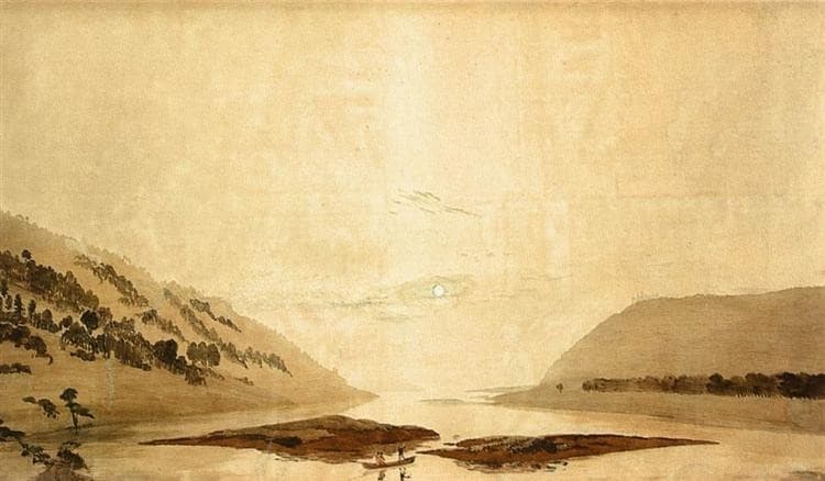 Mountainous River Landscape — Caspar David Friedrich
