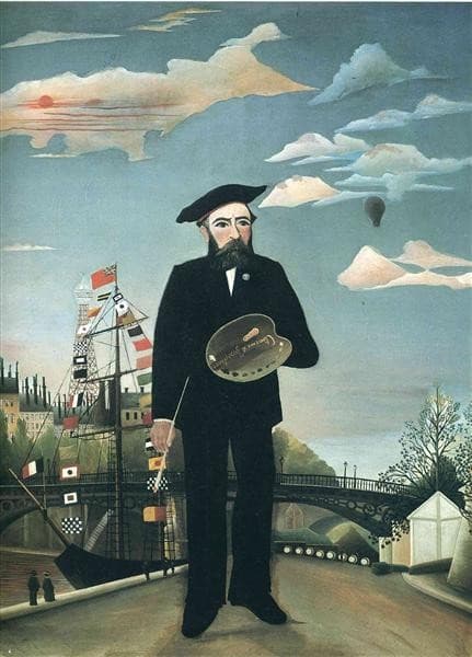 Self Portrait from L'ile Saint Louis — Henri Rousseau