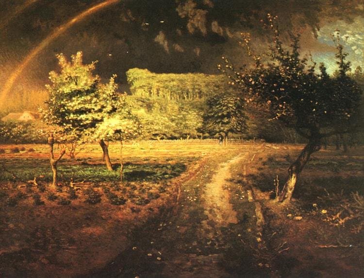 Spring at Barbizon — Jean-François Millet