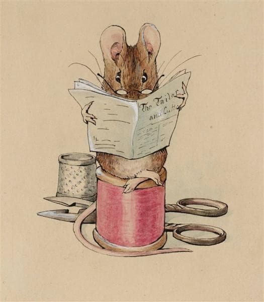 Frontispiece. The Tailor Mouse — Beatrix Potter