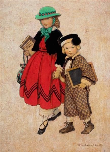 Two Little Girls — Jessie Willcox Smith