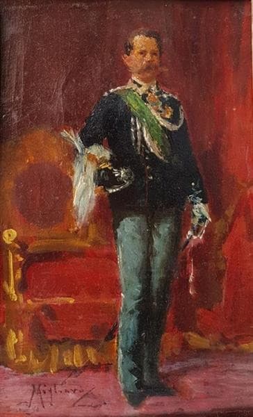 Portrait of H.M. King Umberto I of Savoy — Migliaro Vincenzo