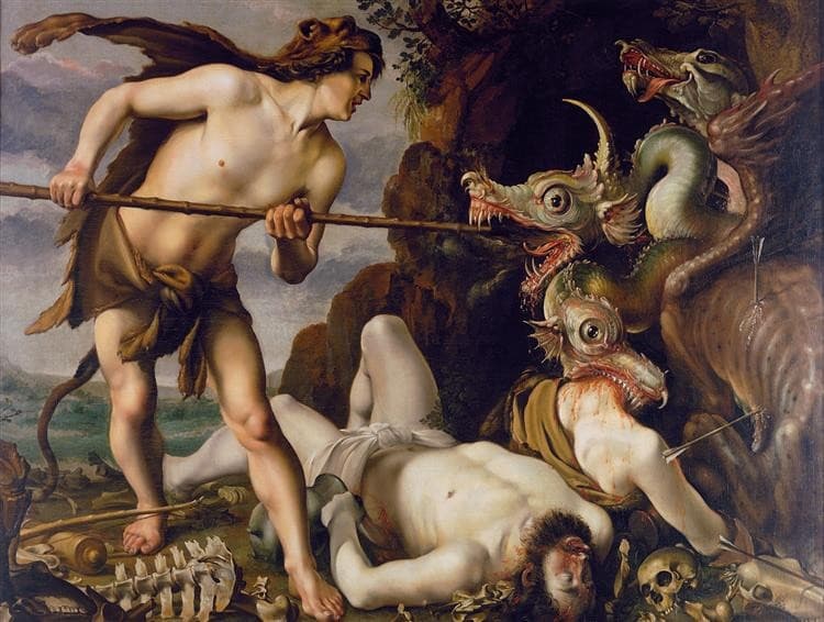 Cadmus Slays The Dragon — Hendrik Goltzius