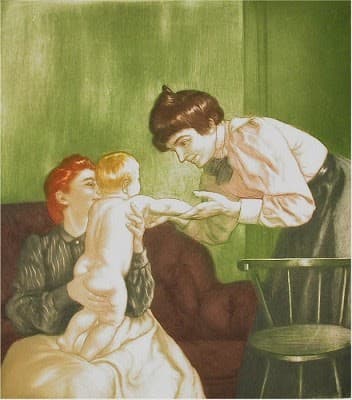 Mere et enfant — Charles Maurin