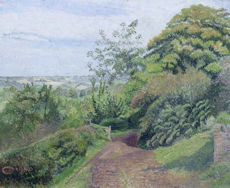 A Muddy Lane, Hewood, Dorset — Lucien Pissarro