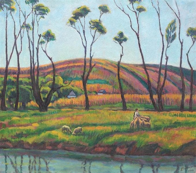 Shepherd and Sheep at Vlaici — Nicolae Darascu