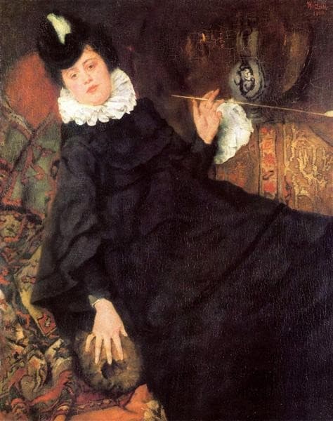 Die junge Pariserin (Die Kokotte) — Wilhelm Leibl
