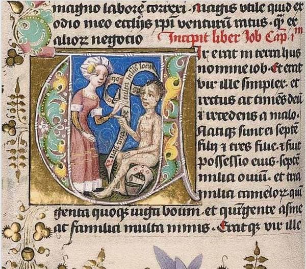 Job Derided by His Wife — Stefan Lochner