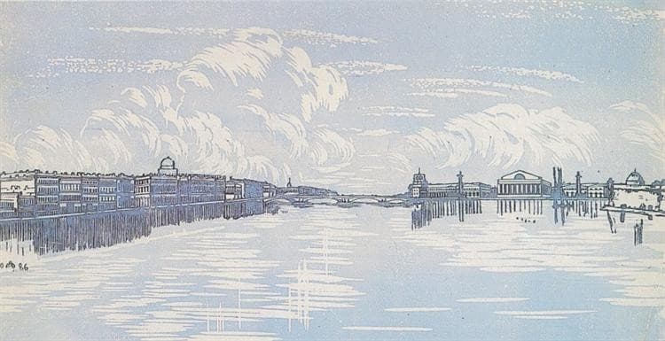 Leningrad. View from Trinity Bridge. — Anna Ostroumova-Lebedeva